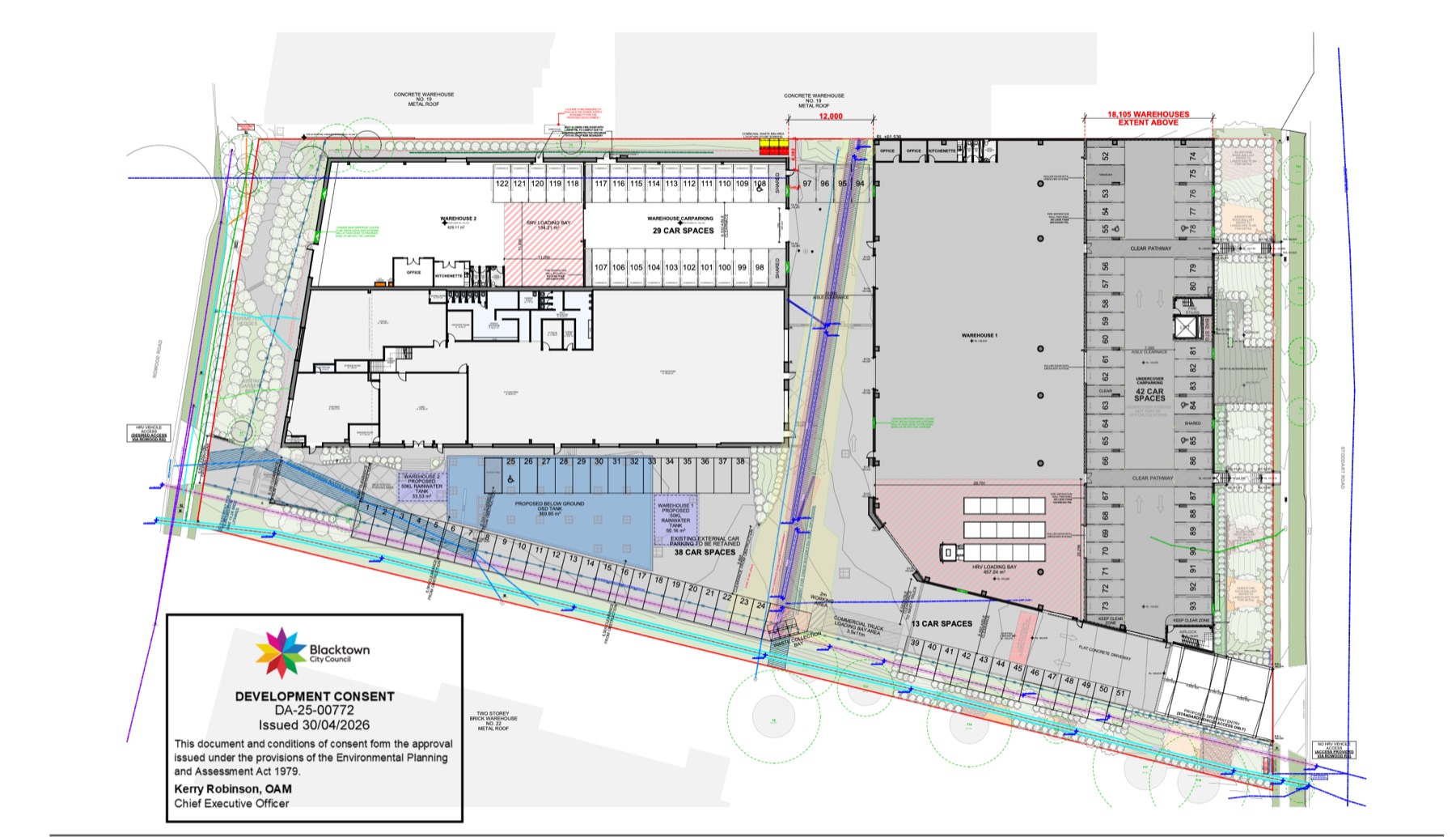 Approved ground floor site layout for 24 Rowood Road Prospect